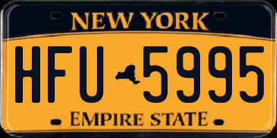 NY license plate HFU5995