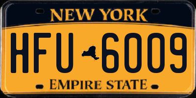 NY license plate HFU6009