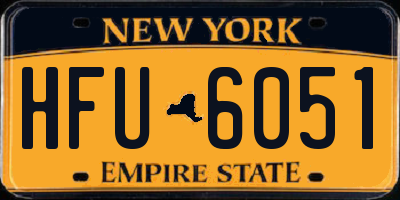 NY license plate HFU6051