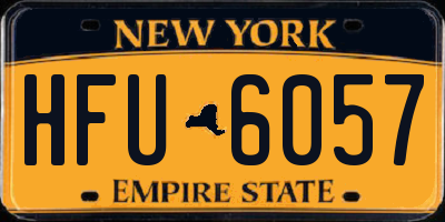 NY license plate HFU6057