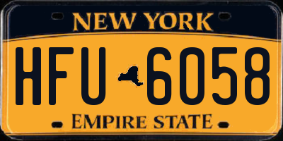 NY license plate HFU6058