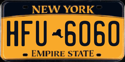 NY license plate HFU6060