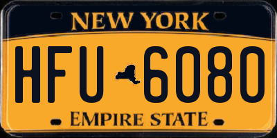 NY license plate HFU6080