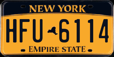 NY license plate HFU6114
