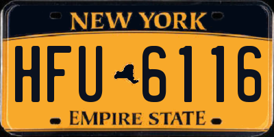 NY license plate HFU6116