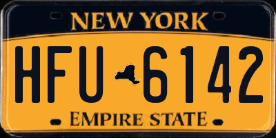 NY license plate HFU6142