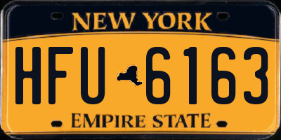 NY license plate HFU6163