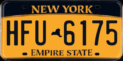 NY license plate HFU6175