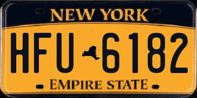 NY license plate HFU6182