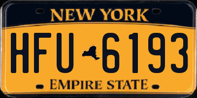 NY license plate HFU6193