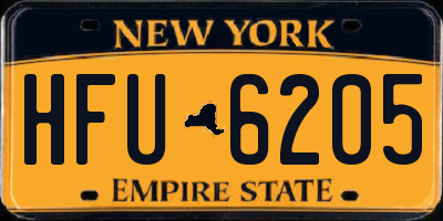 NY license plate HFU6205