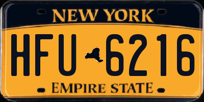 NY license plate HFU6216