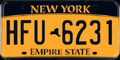 NY license plate HFU6231