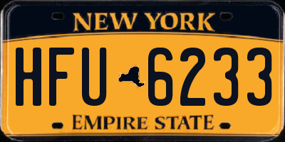 NY license plate HFU6233