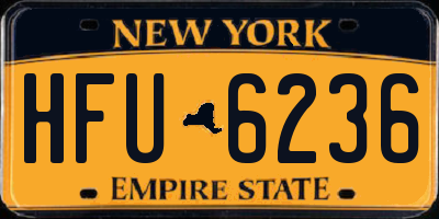 NY license plate HFU6236