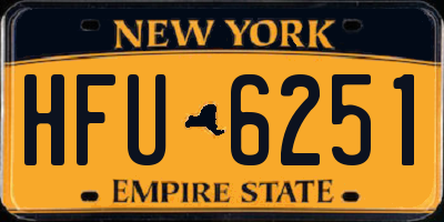 NY license plate HFU6251