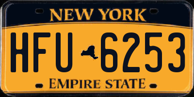 NY license plate HFU6253