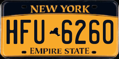 NY license plate HFU6260