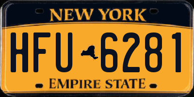 NY license plate HFU6281