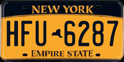 NY license plate HFU6287