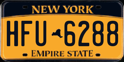 NY license plate HFU6288