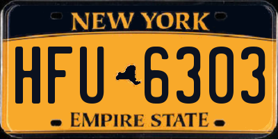 NY license plate HFU6303