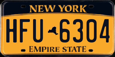 NY license plate HFU6304