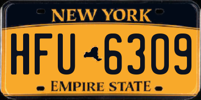 NY license plate HFU6309