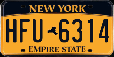 NY license plate HFU6314