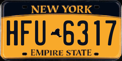 NY license plate HFU6317