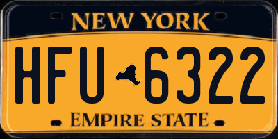 NY license plate HFU6322