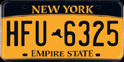 NY license plate HFU6325