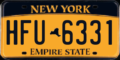 NY license plate HFU6331