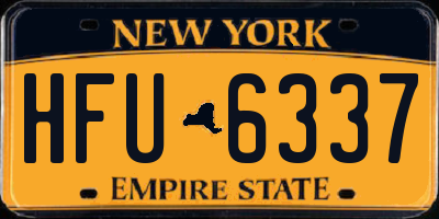 NY license plate HFU6337
