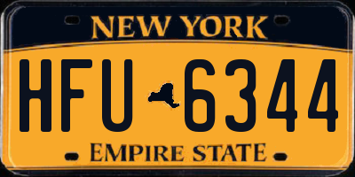 NY license plate HFU6344