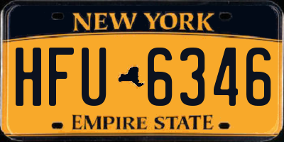 NY license plate HFU6346