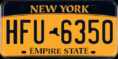 NY license plate HFU6350