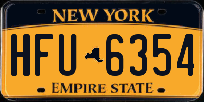 NY license plate HFU6354