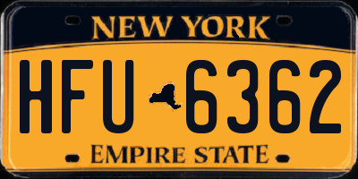 NY license plate HFU6362