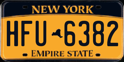 NY license plate HFU6382