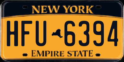 NY license plate HFU6394