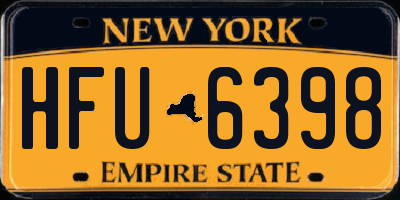 NY license plate HFU6398