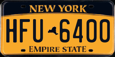 NY license plate HFU6400