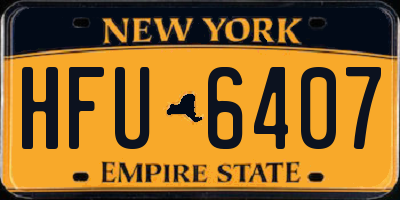 NY license plate HFU6407