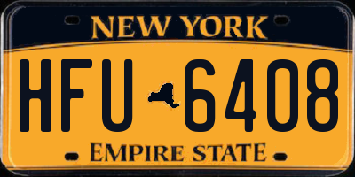 NY license plate HFU6408