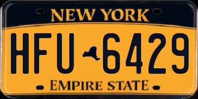 NY license plate HFU6429