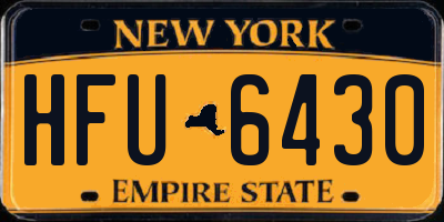 NY license plate HFU6430