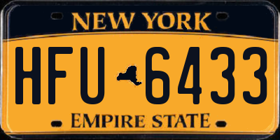 NY license plate HFU6433