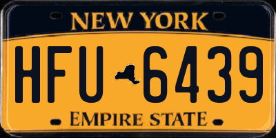 NY license plate HFU6439