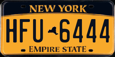 NY license plate HFU6444